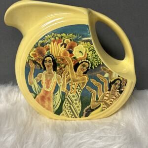 FIESTA Hawaiiana Ware Pitcher Eugene Savage Graphics